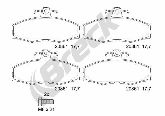 Skoda Favorit Pickp 1.3 Front Brake Pads - main image