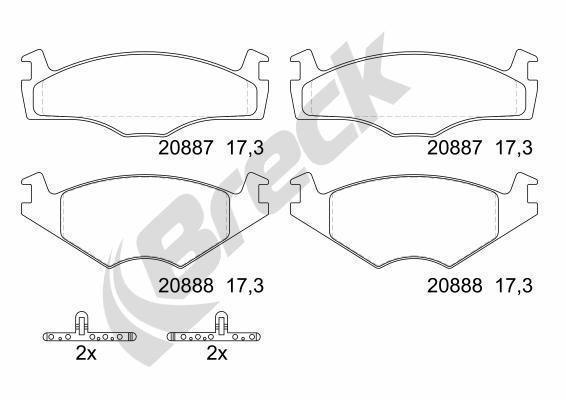SEAT Ibiza Mk II 1.4 i 16V Front Brake Pads - main image