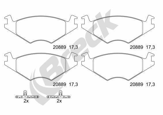 SEAT Cordoba 1.4 i Front Brake Pads - main image