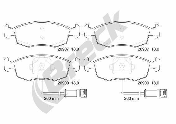Panther Kallista 2.8 i Front Brake Pads - main image
