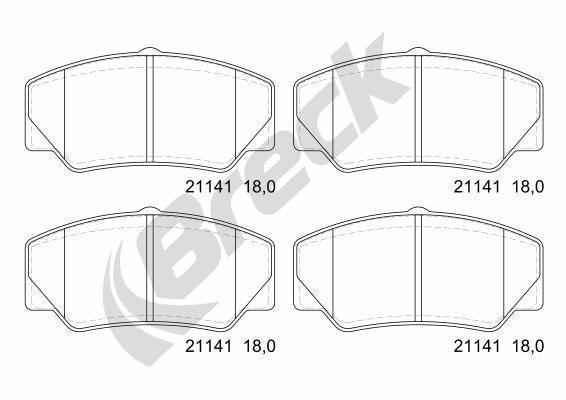 Ford Transit Bus 2.0 Cat Front Brake Pads - main image