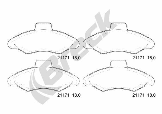 Ford Orion III 1.6 i 16V Front Brake Pads - main image
