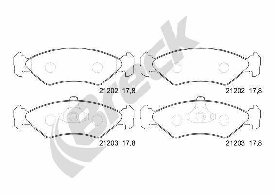 Ford Ka 1.3 i ROCAM Front Brake Pads - main image