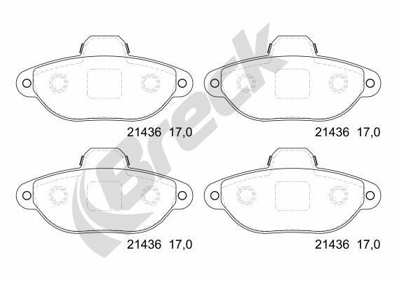 FIAT Punto 1.7 TD Front Brake Pads - main image