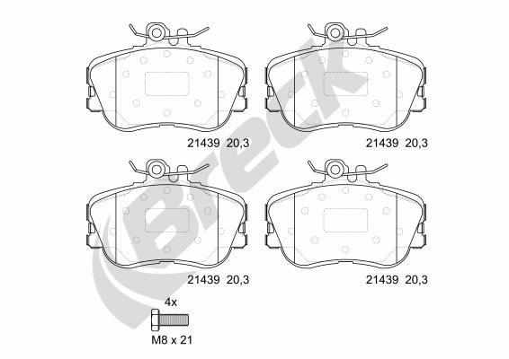 Mercedes-Benz C-Class C 180 Front Brake Pads - main image