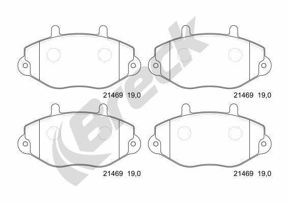 Ford Transit Bus 2.0 Front Brake Pads - main image