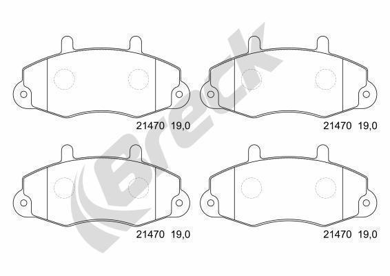Ford Transit Bus 2.9 i Front Brake Pads - main image