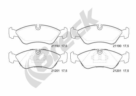 Vauxhall Cavalier Mk III Liftback 2.0 i 16V Front Brake Pads - main image