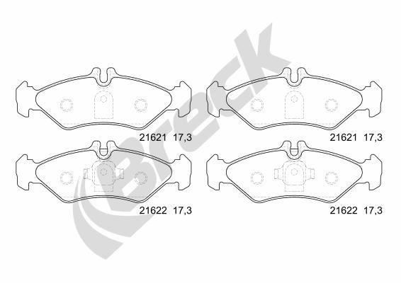 Mercedes-Benz Sprinter 2-t Bus 208 CDI Rear Brake Pads - main image
