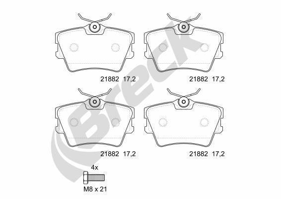 Volkswagen Transporter / Caravelle Mk IV Bus 2.0 Rear Brake Pads - main image