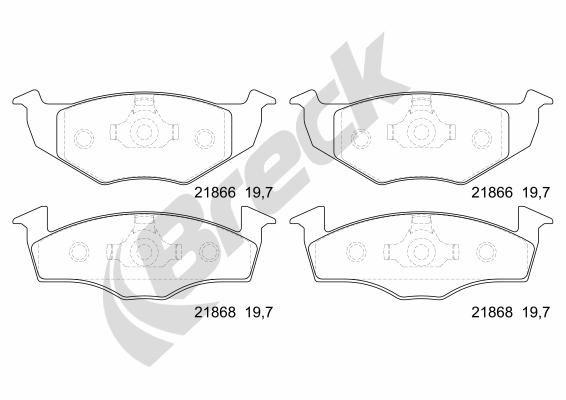 Volkswagen Vento 1.9 D Front Brake Pads - main image