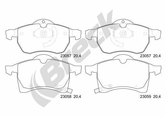 Vauxhall Astravan Mk V Furgon/ Estate 1.7 CDTI Front Brake Pads - main image
