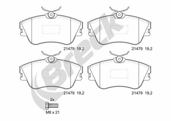 Volkswagen Transporter / Caravelle Mk IV Bus (70B, 70C, 7DB, 7DK, 7 2.0 Front Brake Pads - main image