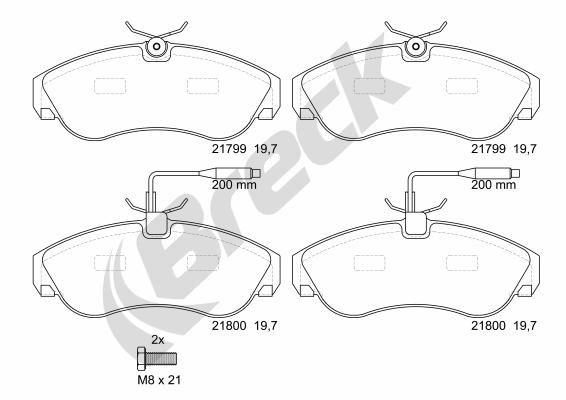 Peugeot Boxer Bus 2.0 i Front Brake Pads - main image