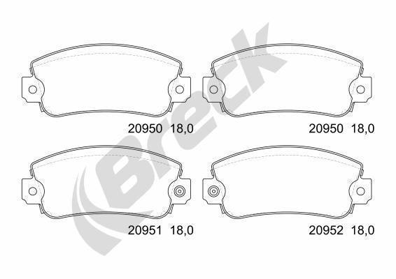 FIAT Punto 75 1.2 Front Brake Pads - main image