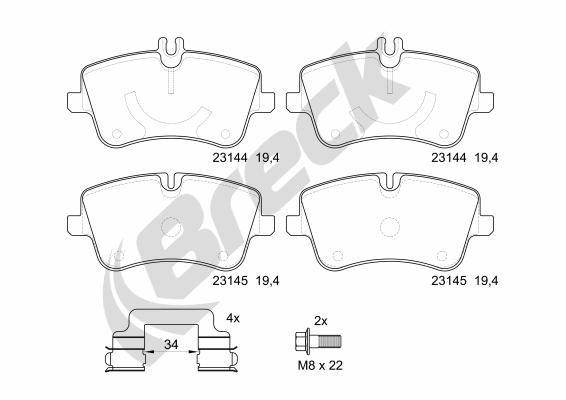Mercedes-Benz CLC 200 Kompressor Front Brake Pads - main image