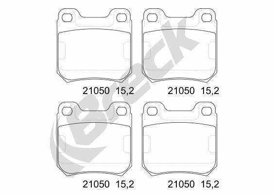 Vauxhall Vectra Liftback 2.5 i V6 Rear Brake Pads - main image
