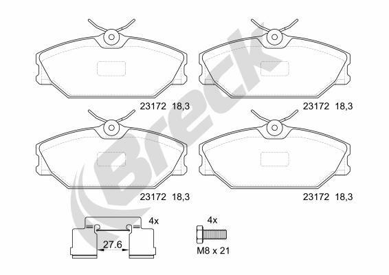 Renault Laguna I Estate 1.9 dTi Front Brake Pads - main image