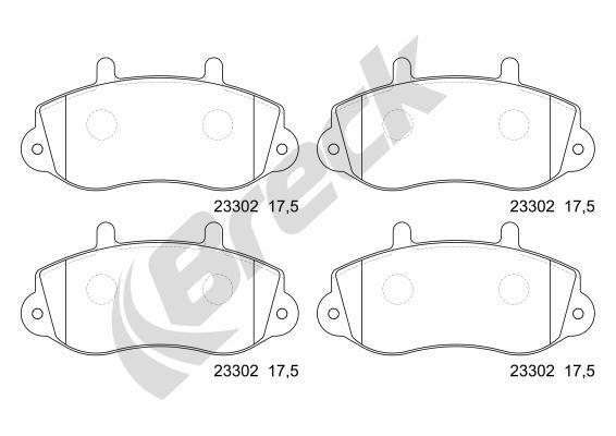 Renault Master II Van/ Furgon 1.9 dTI Front Brake Pads - main image