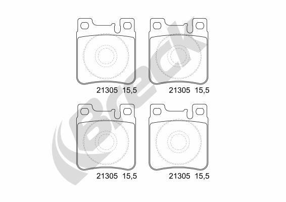 Mercedes-Benz S-Class Coupe SEC/CL 600 Rear Brake Pads - main image