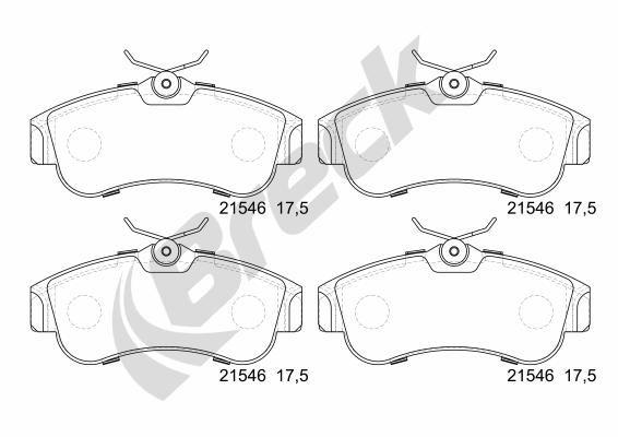 Nissan Primera 1.6 Front Brake Pads - main image