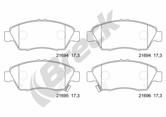 Honda Civic MK V Coupe 1.6 i Vtec Front Brake Pads - main image
