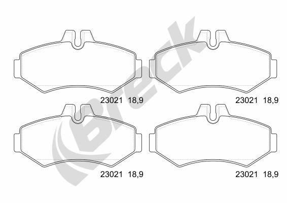 Mercedes-Benz Sprinter 2-t Bus 208 CDI Rear Brake Pads - main image