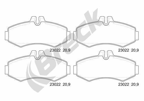 Mercedes-Benz Vito Bus 108 D 2.3 Front Brake Pads - main image