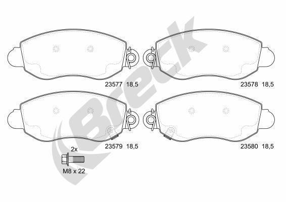 Ford Transit Bus 2.4 TDCi Front Brake Pads - main image