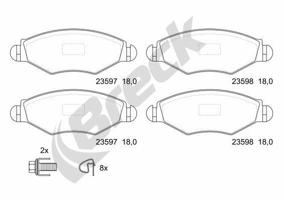 Peugeot 206+ 1.4 i Front Brake Pads - main image
