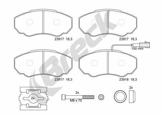 FIAT Ducato Bus 160 Multijet 3,0 D Front Brake Pads - main image