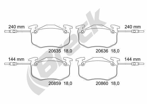 Alpine V6 GT Rear Brake Pads - main image