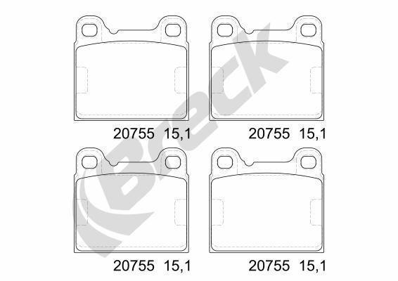 Volvo XC70 I Cross Country T5 AWD Rear Brake Pads - main image