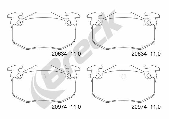 Peugeot 206 Liftback 1.6 16V Rear Brake Pads - main image