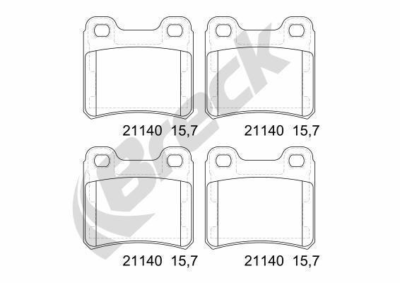 Vauxhall Senator Mk II 3.0 i Cat Rear Brake Pads - main image