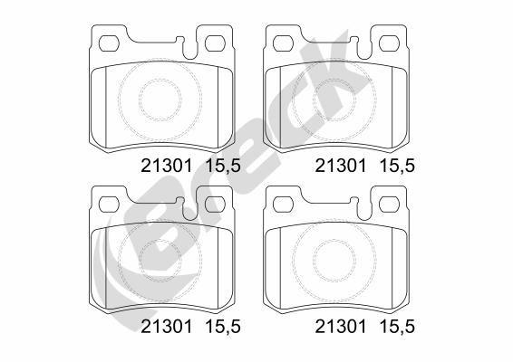 Mercedes-Benz 124 Sedan 250 D Rear Brake Pads - main image