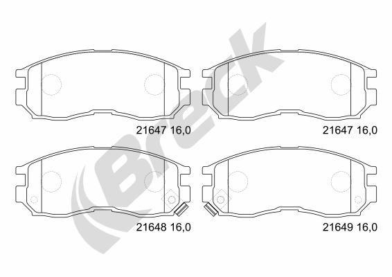Mitsubishi Lancer Mk V Station Wagon 1.6 16V 4WD Front Brake Pads - main image