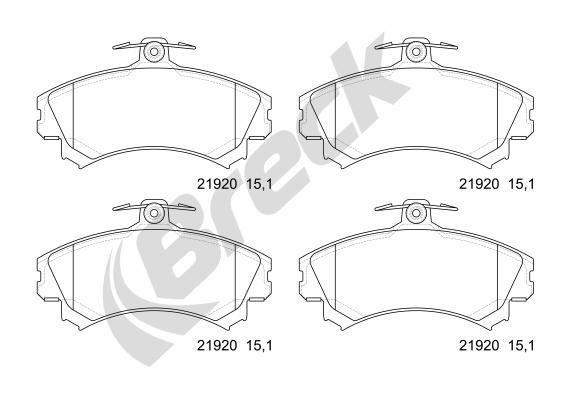 Volvo S40 I 1.6 Front Brake Pads - main image