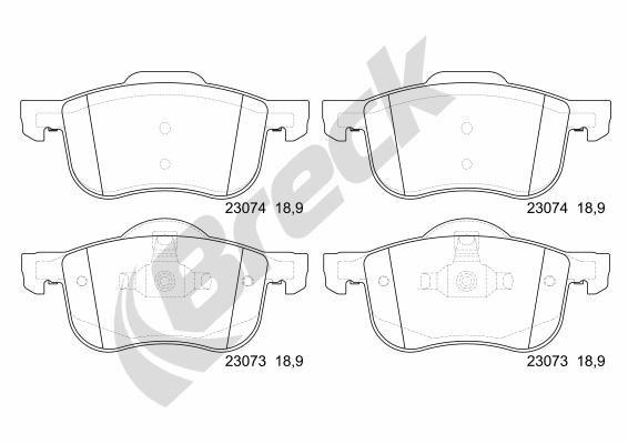 Volvo V70 2.5 TDI Front Brake Pads - main image