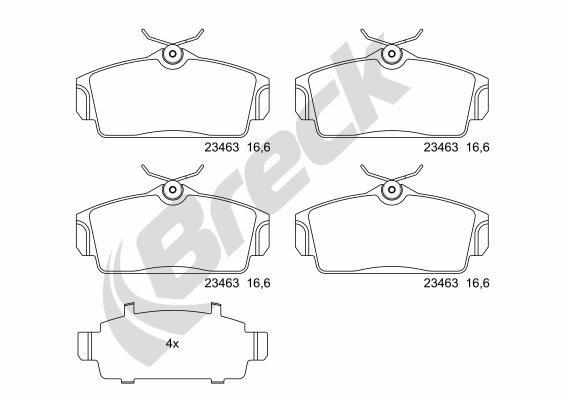 Nissan Almera Mk II 2.2 Di Front Brake Pads - main image