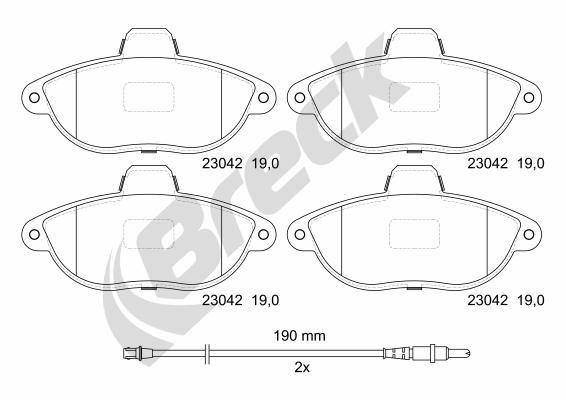 Peugeot Expert Platform/ Chassis 1.9 D Front Brake Pads - main image