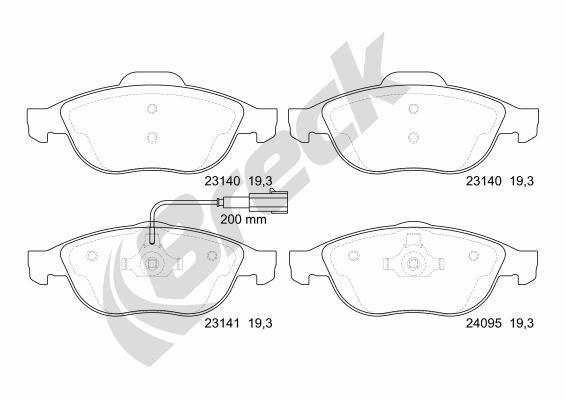 Alfa Romeo 156 1.6 16V T.SPARK Front Brake Pads - main image