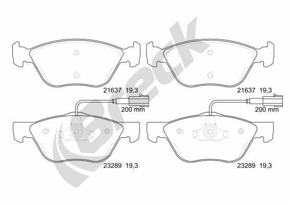 FIAT Punto 1.9 JTD Front Brake Pads - main image