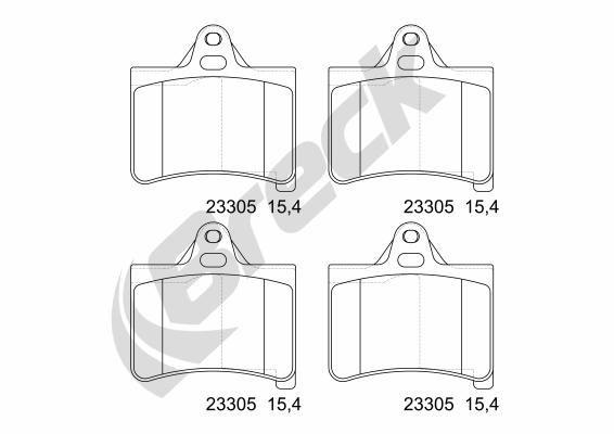 Citroën C5 I Estate 2.0 16V Rear Brake Pads - main image