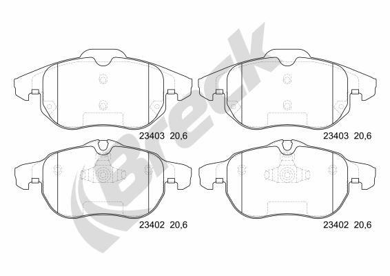 Vauxhall Vectra Mk II 1.8 16V Dualfuel Front Brake Pads - main image
