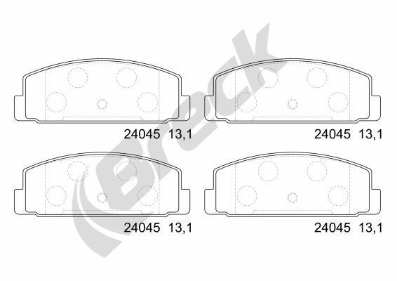 Mazda 626 Mk V 1.9 Rear Brake Pads - main image