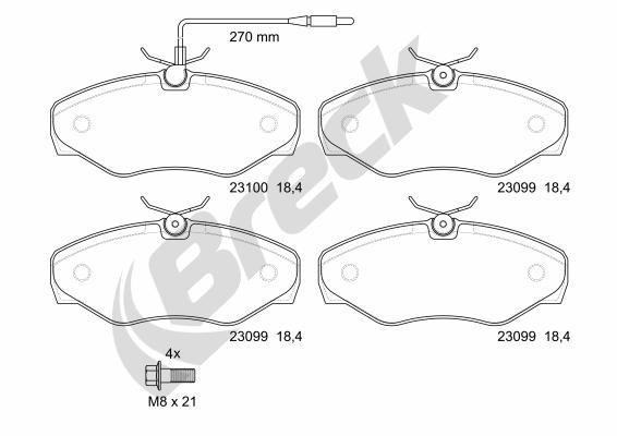 Renault Espace Mk III 3.0 V6 24V Front Brake Pads - main image