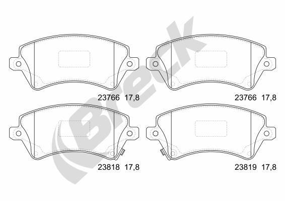 Toyota Corolla 1.4 D Front Brake Pads - main image