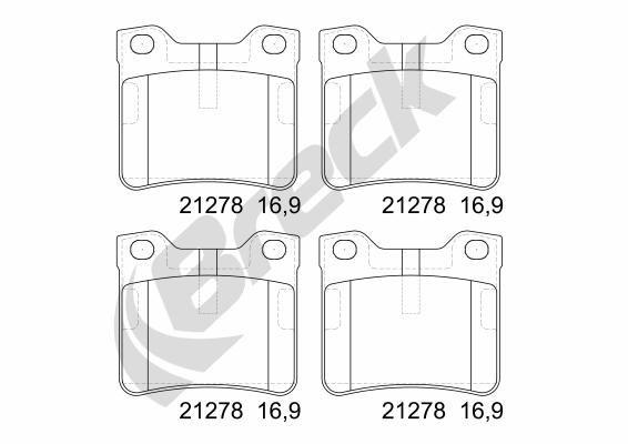 Peugeot 607 2.0 Rear Brake Pads - main image
