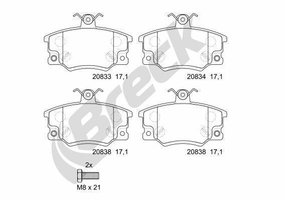FIAT Punto Cabrio 90 1.6 Front Brake Pads - main image